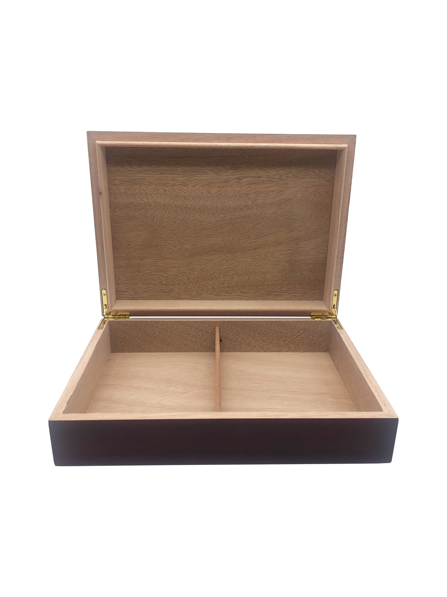 Wooden Humidor with tobacco leaf pattern