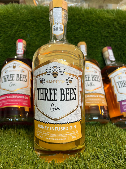 Three Bees Honey Infused Gin, 70cl – A Nectarous Delight