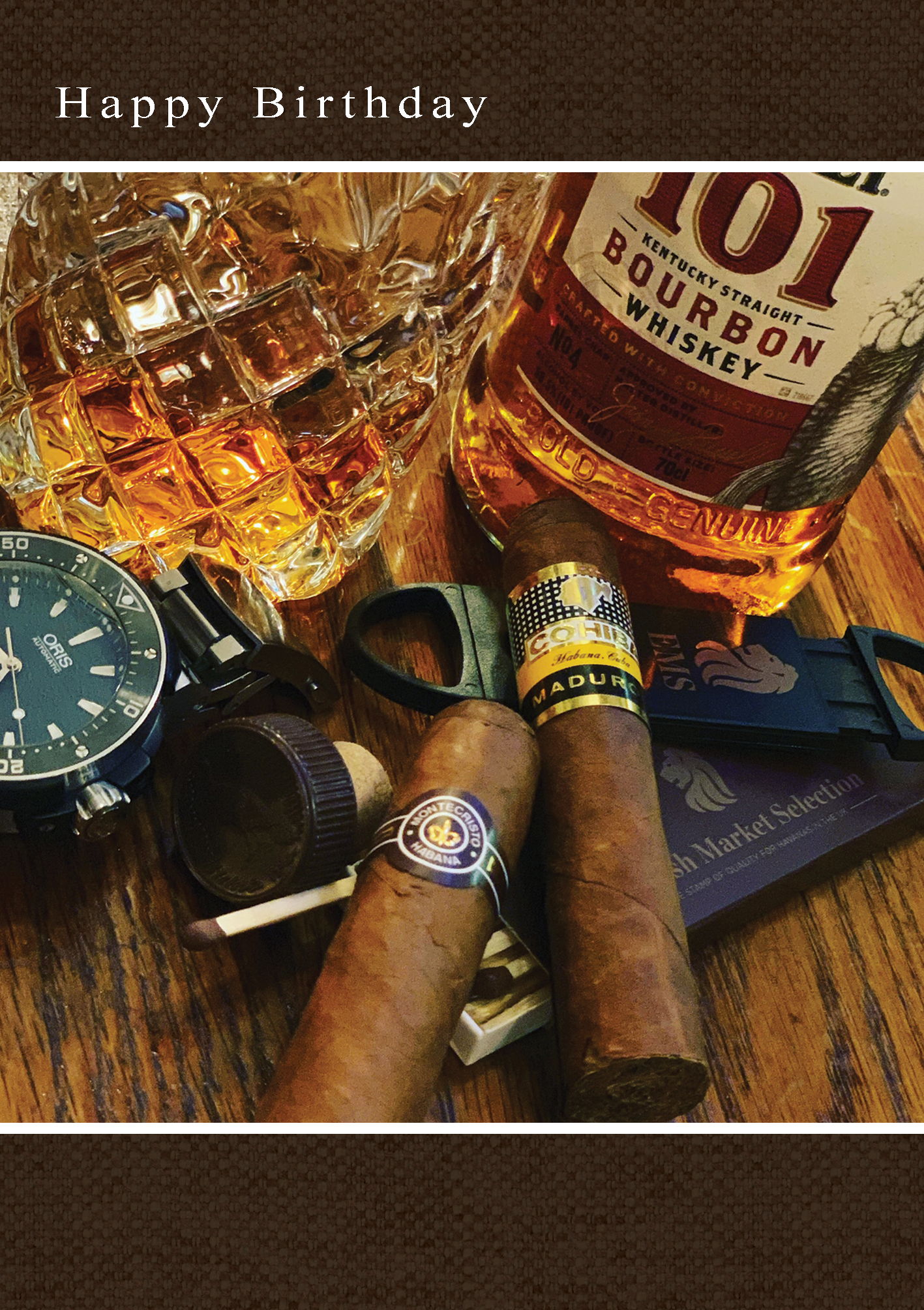 Happy Birthday Cigar Card